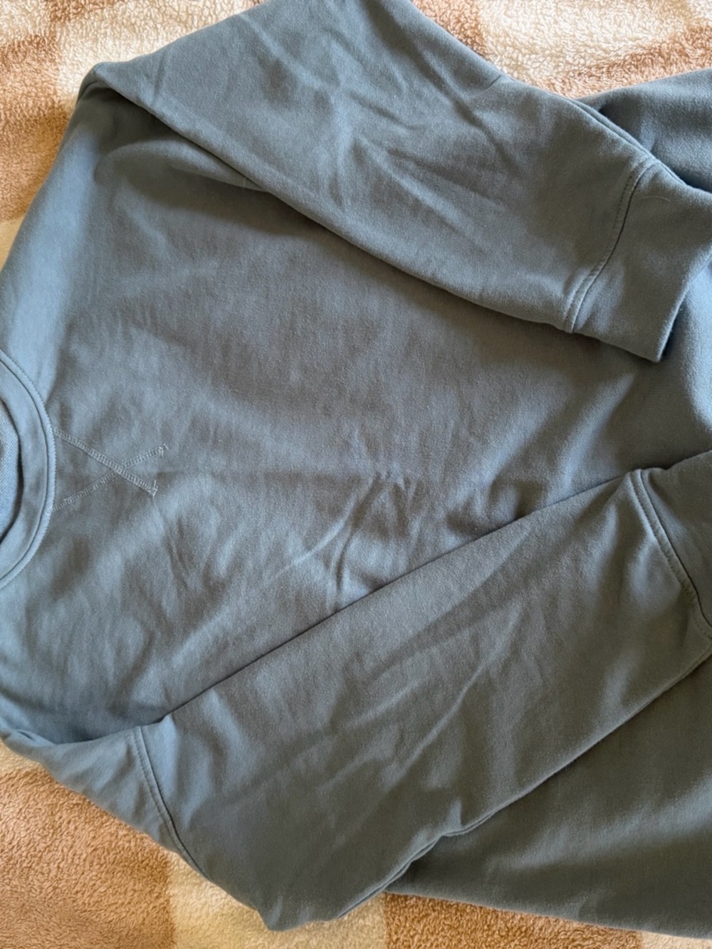 Crewneck Sweater in Slate Blue - Women's Classic Scoop Neck